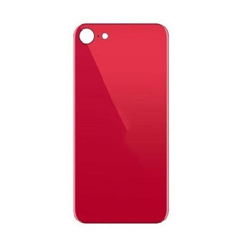 Back Glass Red No Logo for iPhone SE2020 (SE2) (Big Hole) - Wholesale phone repair part from Skyline Mobile NZ